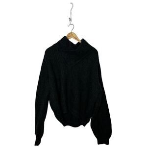 VTG 60s BROOKS BROTHERS wool mock neck thick knit sweater green Ireland XL